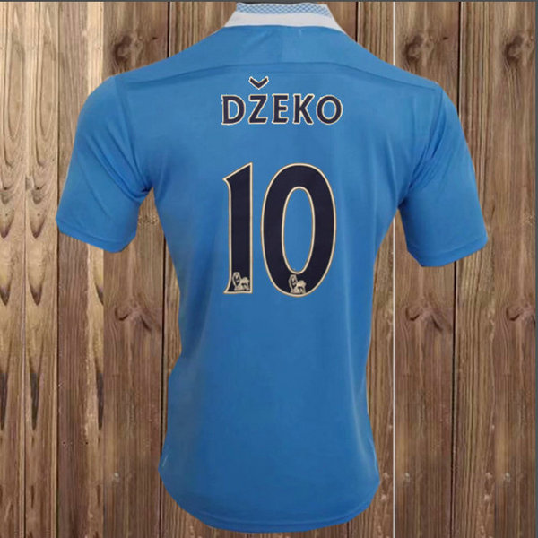 prima maglia dzeko 10 manchester city 2011-2012 blu uomo