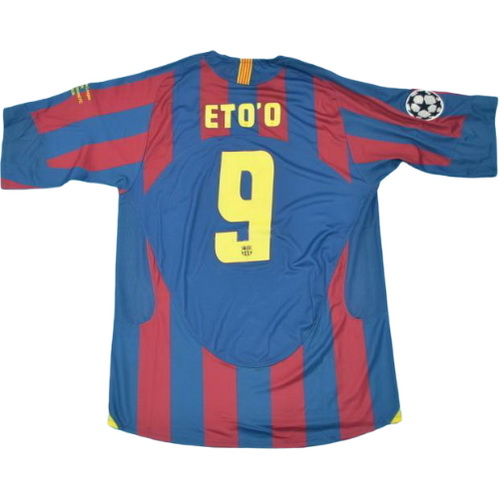 prima maglia eto'o 9 barcellona 2005-2006 rosso blu uomo