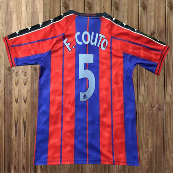 prima maglia f.couto 5 barcellona 1997-1998 rosso uomo