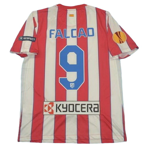 prima maglia falcao 9 atlético madrid 2011-2012 rosso bianco uomo