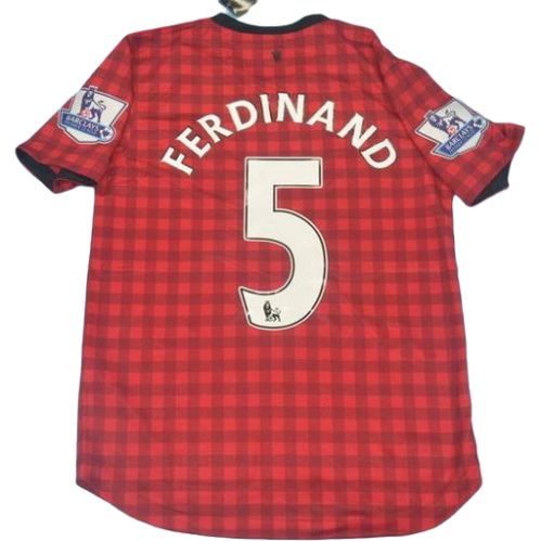 prima maglia ferdinand 5 manchester united 2012-2013 rosso uomo