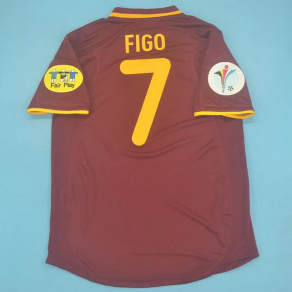 prima maglia figo 7 portogallo 2000 rosso uomo