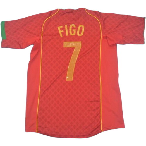 prima maglia figo 7 portogallo 2004 rosso uomo