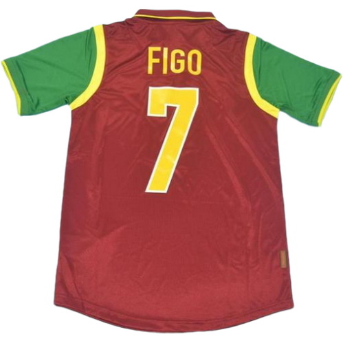 prima maglia figo 7 portogallo copa mundial 1998 rosso uomo