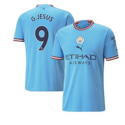 prima maglia g.jesus 9 manchester city 2022-2023 uomo