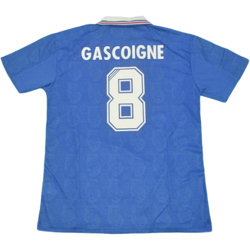 prima maglia gascoigne 8 glasgow rangers 1996-1997 blu uomo