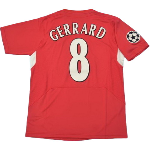 prima maglia gerrard 8 liverpool 2004-2005 rosso uomo