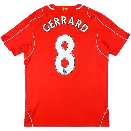 prima maglia gerrard 8 liverpool 2014-2015 rosso uomo