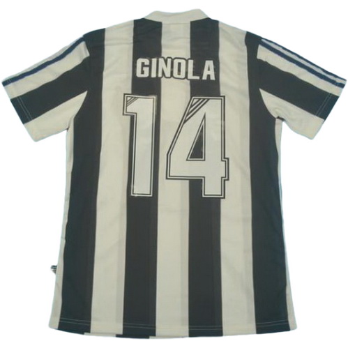 prima maglia ginola 14 newcastle united 1995-1997 nero bianco uomo