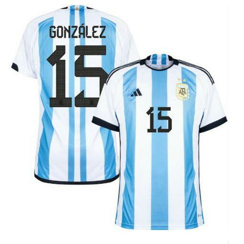 prima maglia gonzalez 15 argentina 2022 uomo