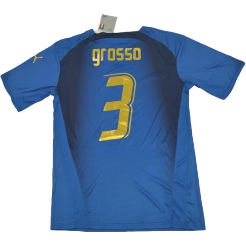 prima maglia grosso 3 italia copa mundial 2006 blu uomo