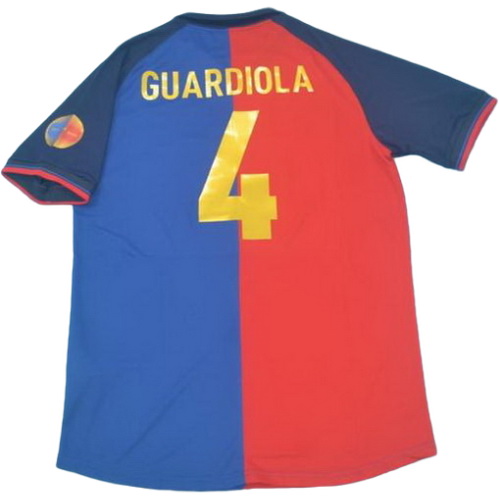 prima maglia guardiola 4 barcellona 1999-2000 rosso blu uomo