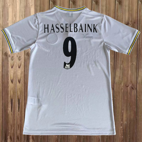 prima maglia hasselbaink 9 leeds united 1996-1998 bianco uomo