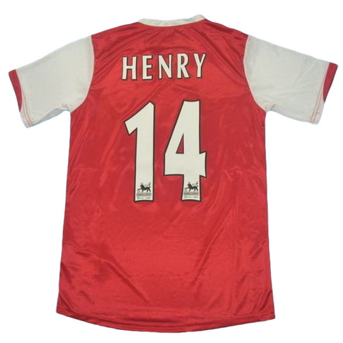 prima maglia henry 14 arsenal 2006 rosso uomo