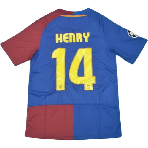 prima maglia henry 14 barcellona 2008-2009 rosso blu uomo