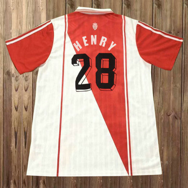 prima maglia henry 28 as monaco 1996-1997 rosso uomo