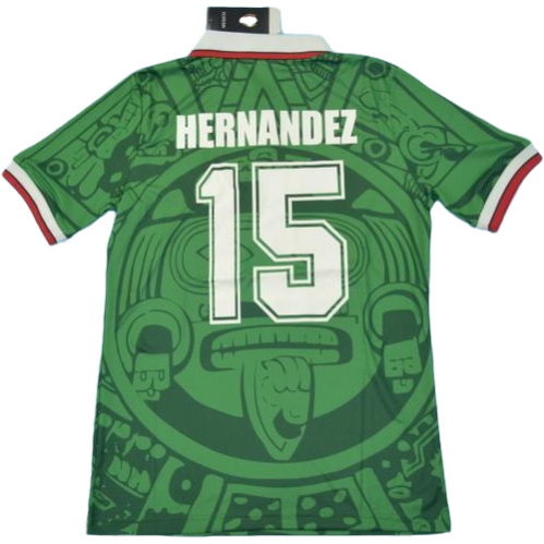 prima maglia hernandez 15 messico copa mundial 1998 verde uomo