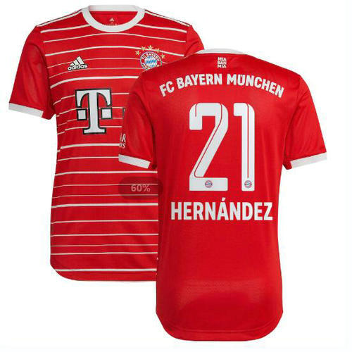 prima maglia hernandez 21 bayern munchen 2022-2023 uomo