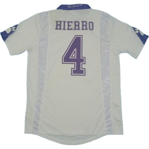 prima maglia hierro 4 real madrid 1997-1998 bianco uomo