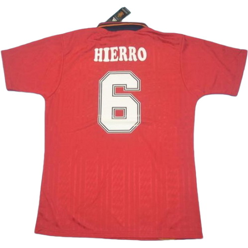 prima maglia hierro 6 spagna copa mundial 1994 rosso uomo