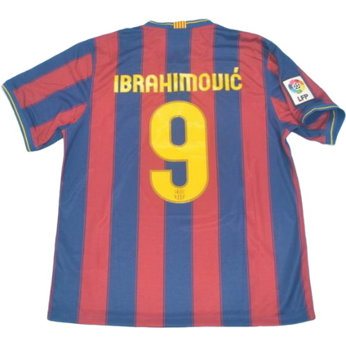 prima maglia ibrahimouic 9 barcellona 2009-2010 rosso blu uomo