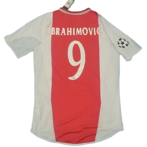 prima maglia ibrahimovic 9 ajax 2004-2005 rosso uomo