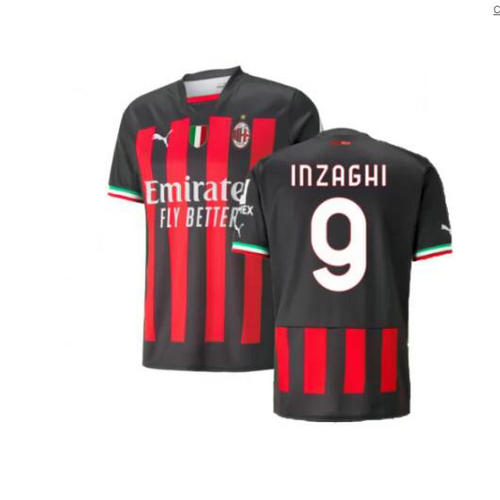 prima maglia inzaghi 9 ac milan 2022-2023 uomo