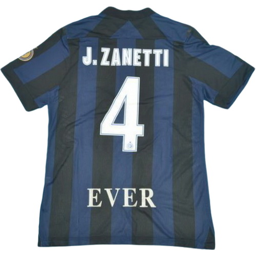 prima maglia j.zanetti 4 inter 2013-2014 blu nero uomo