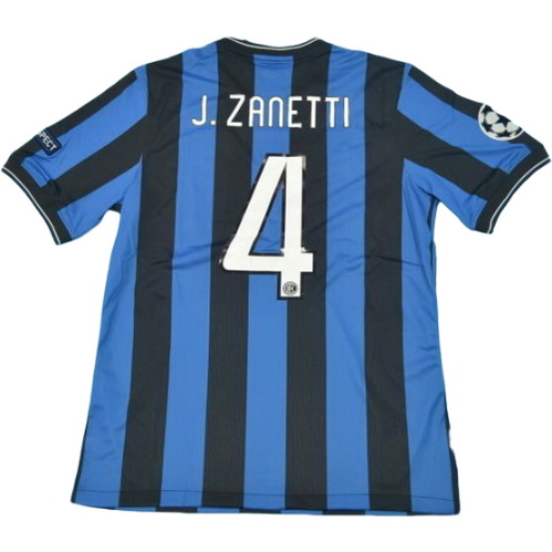 prima maglia j.zanetti 4 inter ucl 2010-2011 blu uomo