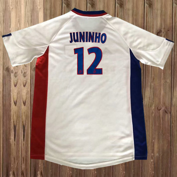 prima maglia juninho 12 olympique lyon 2001-2002 bianco uomo