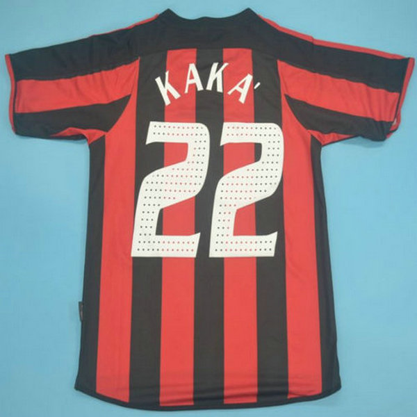 prima maglia kaka 22 ac milan 2003-2004 rosso uomo