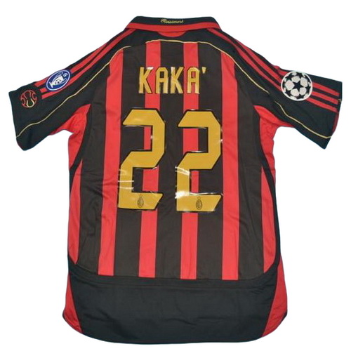 prima maglia kaka 22 ac milan 2006-2007 rosso uomo