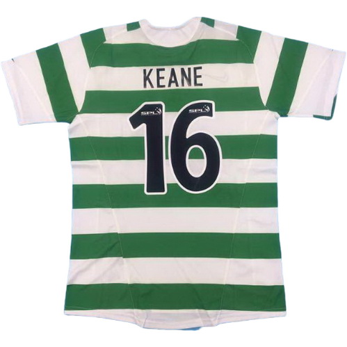 prima maglia keane 16 celtic 2005-2006 verde bianco uomo