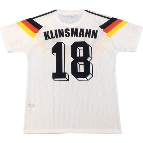 prima maglia klinsmann 18 germania 1990 bianco uomo