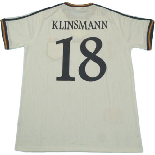 prima maglia klinsmann 18 germania 1996 bianco uomo