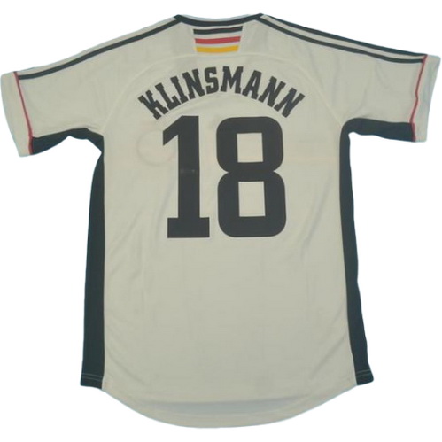 prima maglia klinsmann 18 germania copa mundial 1998 bianco uomo