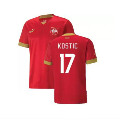 prima maglia kostic 17 serbia 2022 uomo