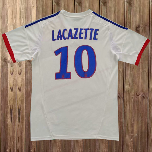 prima maglia lacazette 10 olympique lyon 2012-2013 bianco uomo