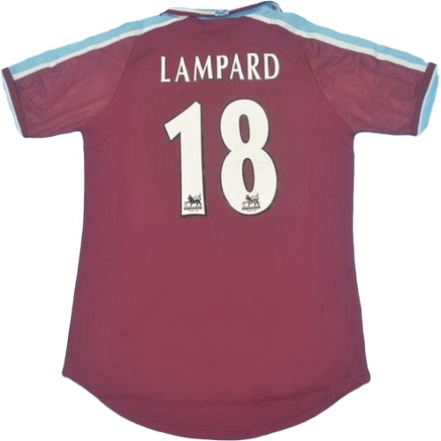 prima maglia lampard 18 west ham 1999-2001 rosso uomo