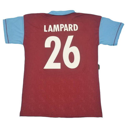 prima maglia lampard 26 west ham 1995 100th rosso uomo