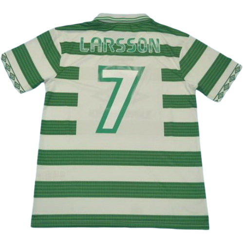 prima maglia larsson 7 celtic 1997-1998 verde bianco uomo