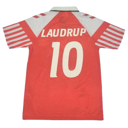 prima maglia laudrup 10 danimarca 1992 rosso uomo