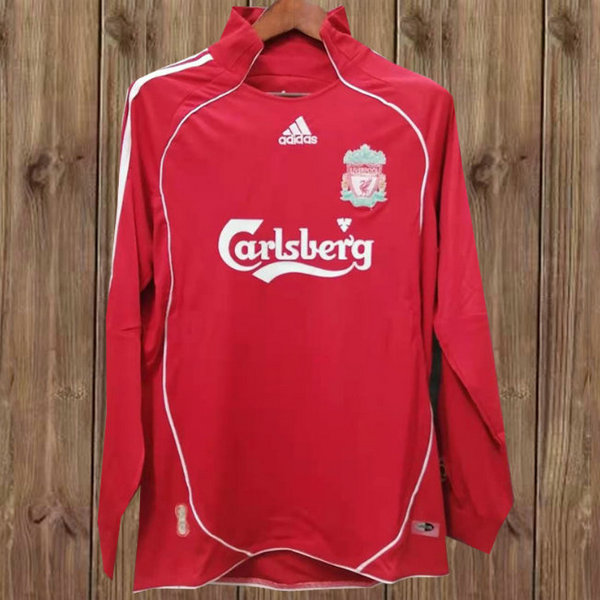 prima maglia liverpool manica lunga 2006-2008 rosso uomo