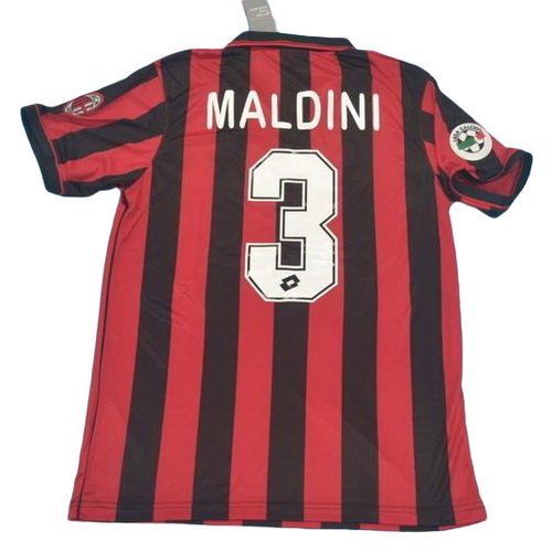 prima maglia maldini 3 ac milan 1996 rosso uomo