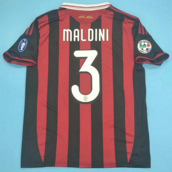 prima maglia maldini 3 ac milan 2009-2010 rosso uomo