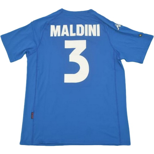 prima maglia maldini 3 italia 2000 blu uomo