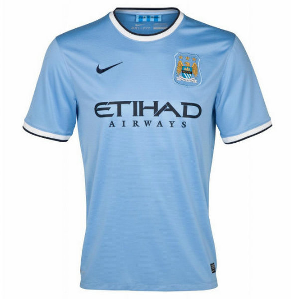 prima maglia manchester city 2013-2014 blu uomo