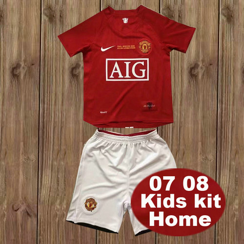 prima maglia manchester united 2007-2008 bambino