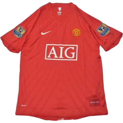 prima maglia manchester united 2007-2008 rosso uomo