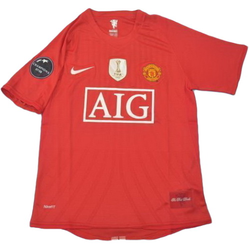 prima maglia manchester united campioni 2008-2009 rosso uomo